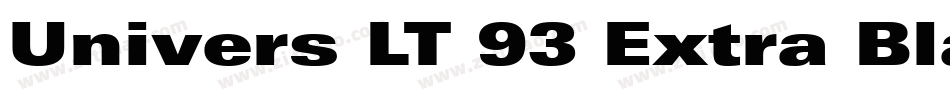 Univers LT 93 Extra Black Extended字体转换